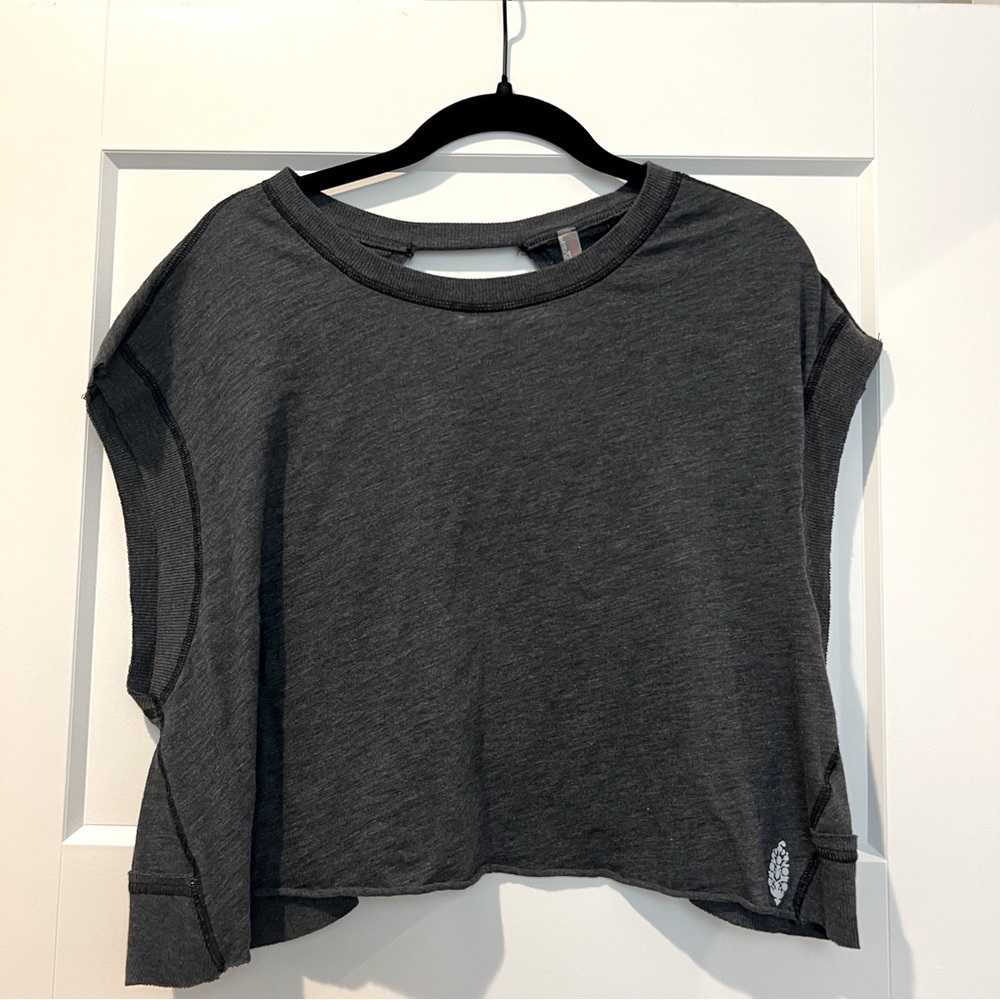 Free People My Time Tee in Black XS